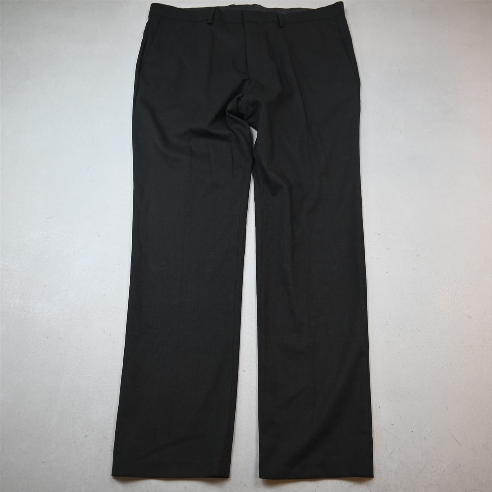 Kenneth Cole 38x32 Gray Reaction Flat Front Straight Dress Mens Pants